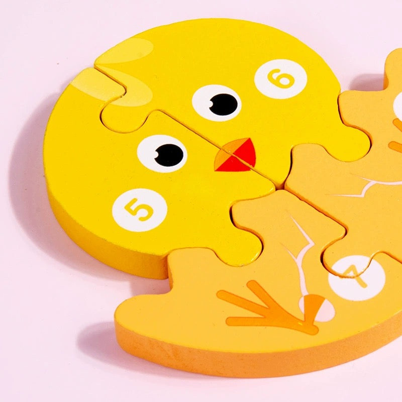 Life Cycle Numbered Wooden Puzzles - Assorted Designs