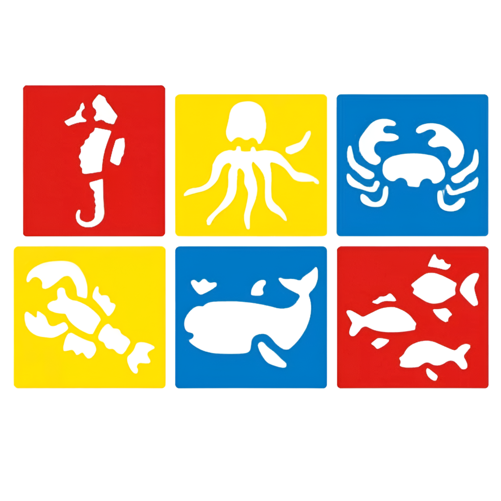 Stencils (Pack of 6) - Assorted Designs