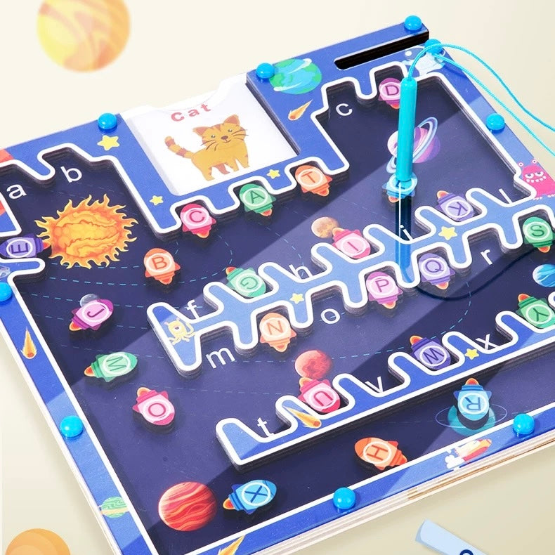 Stick, Shift, Match - Magnetic Alphabet Rocket Game