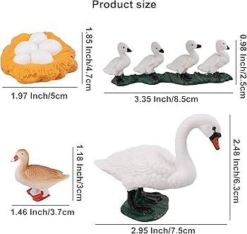 Life Cycle of a Swan - Set of Figurines