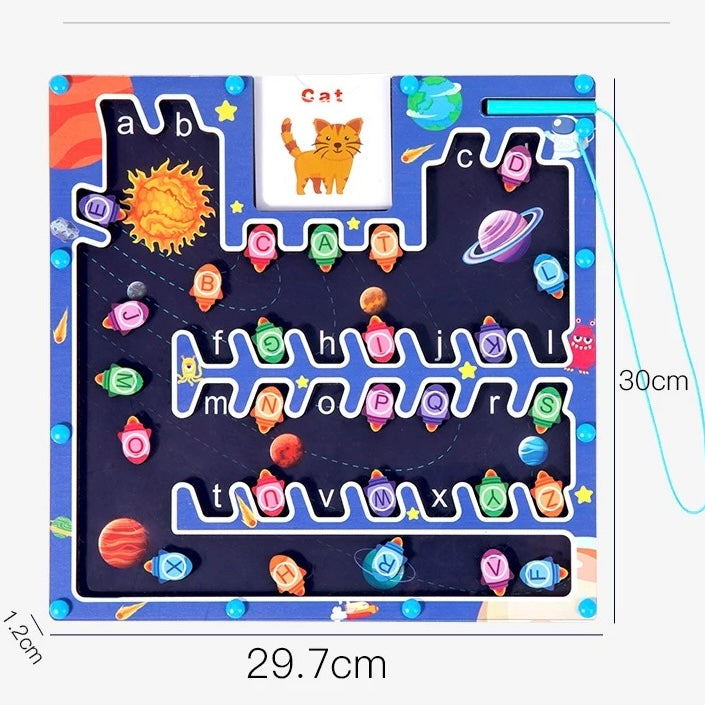 Stick, Shift, Match - Magnetic Alphabet Rocket Game