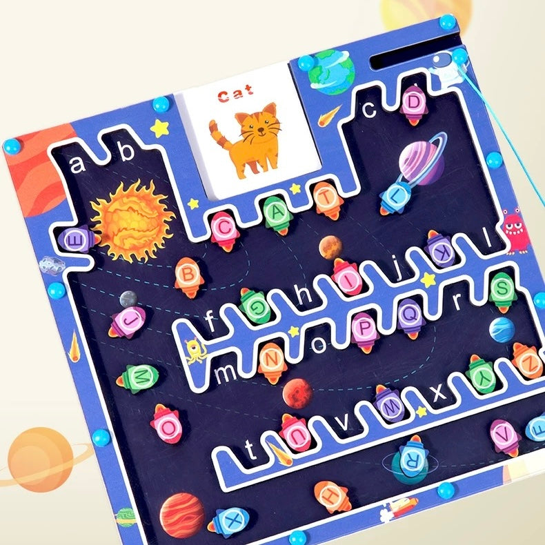 Stick, Shift, Match - Magnetic Alphabet Rocket Game