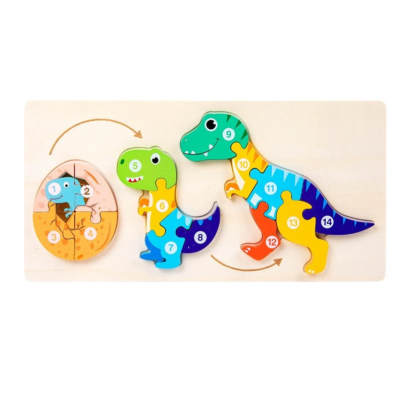 Life Cycle Numbered Wooden Puzzles - Assorted Designs