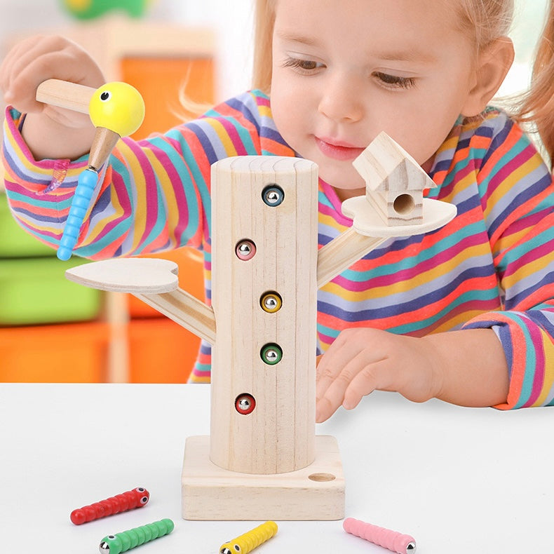 Magnetic Worm Catching Game