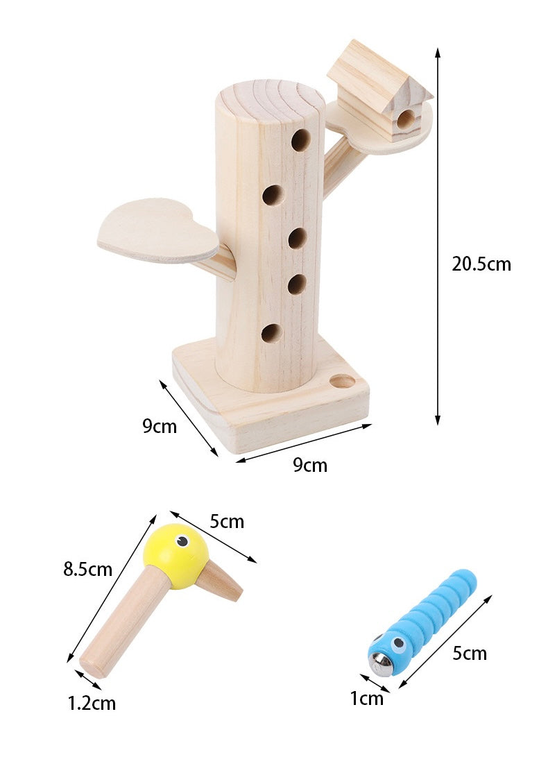 Magnetic Worm Catching Game