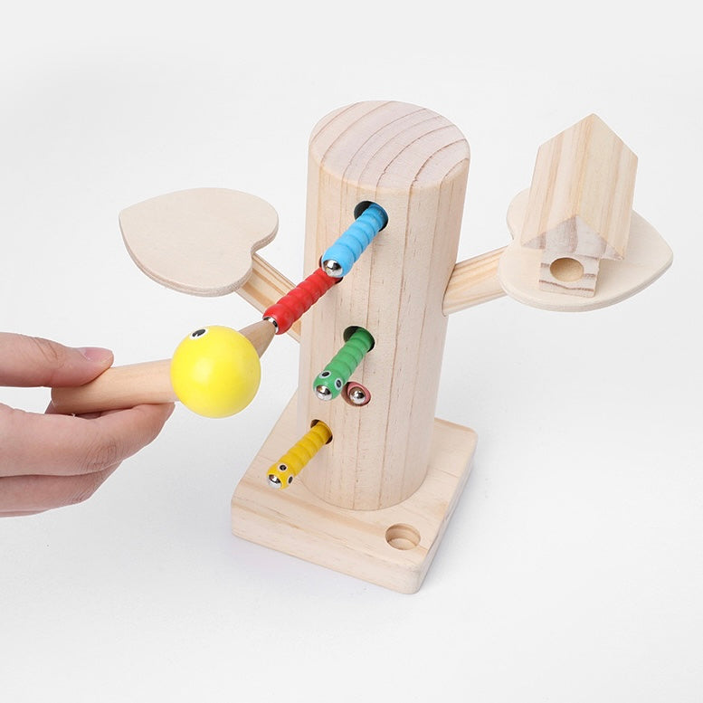 Magnetic Worm Catching Game