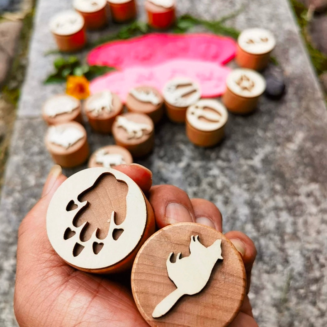 Animal Footprint Stamps - Set of 9