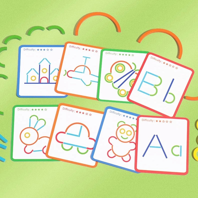 120pc Sticks & Rings Creative Blocks