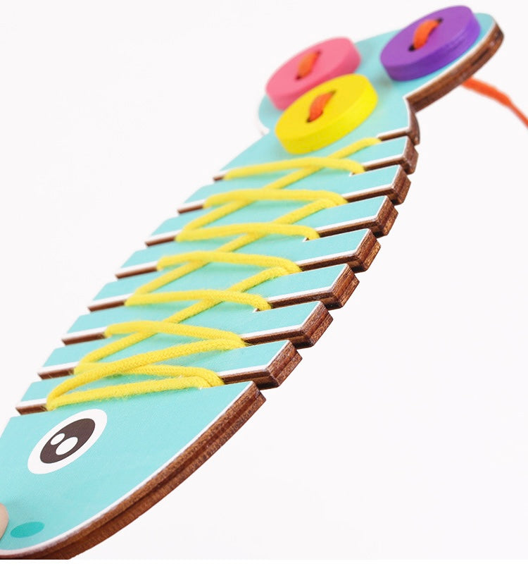 Lacing & Threading Wooden Fish