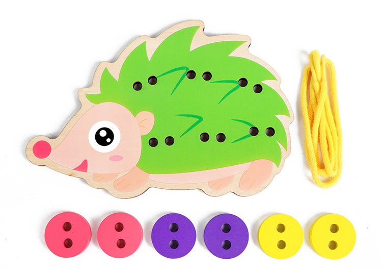 Lacing & Threading Wooden Hedgehog