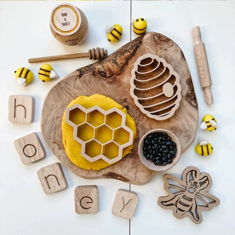 Bee, Beehive & Honeycomb Dough Cutters Set