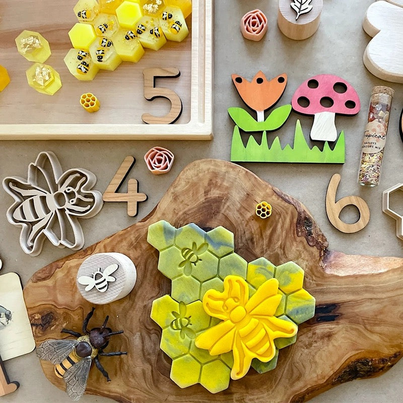 Bee, Beehive & Honeycomb Dough Cutters Set