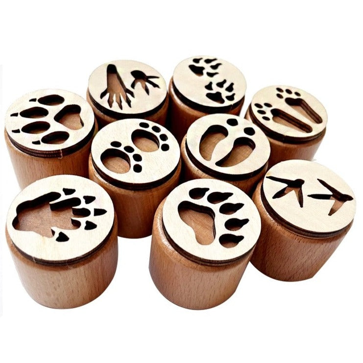 Animal Footprint Stamps - Set of 9