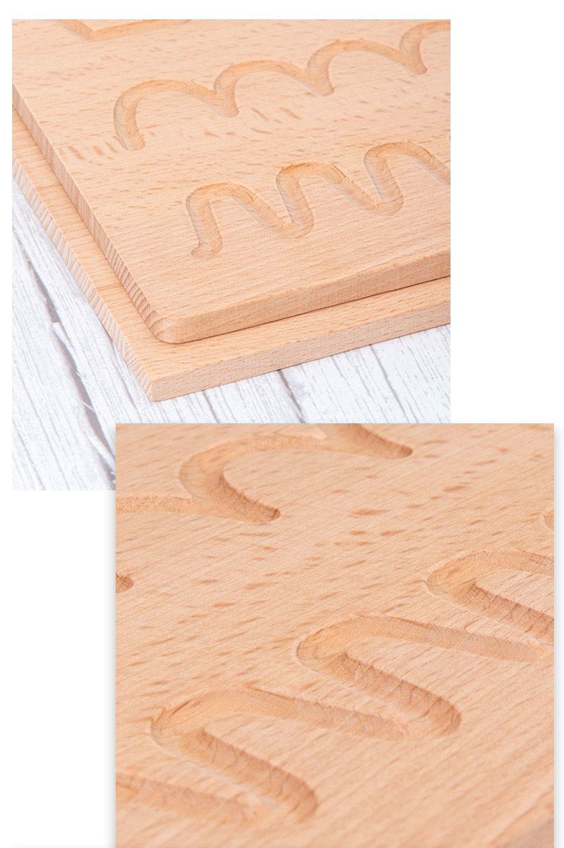 Double Sided Wooden Tracing Board - Numbers & Patterns