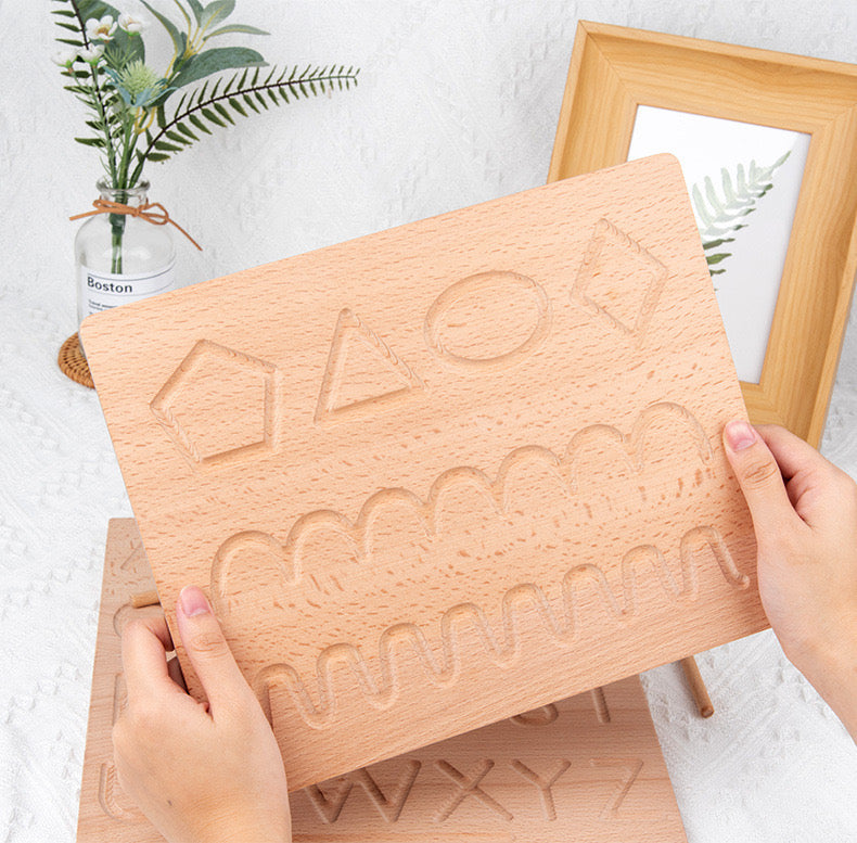 Double Sided Wooden Tracing Board - Numbers & Patterns