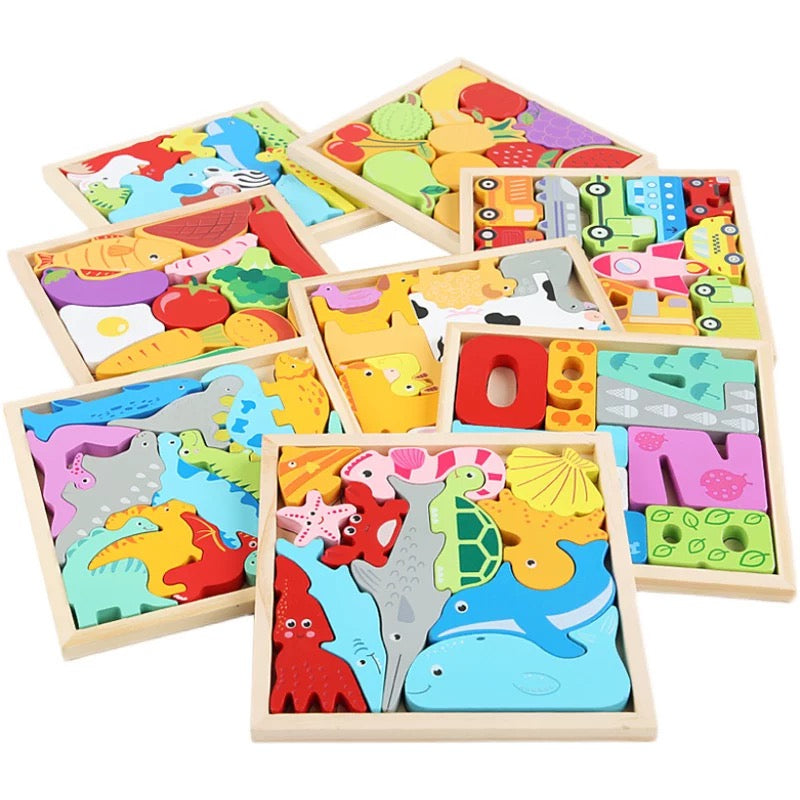 Wooden Puzzle Set - Assorted Designs