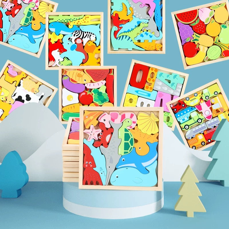Wooden Puzzle Set - Assorted Designs