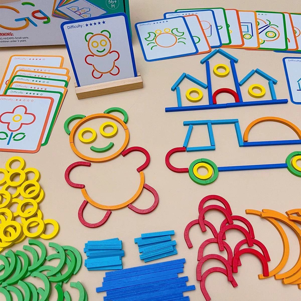 120pc Sticks & Rings Creative Blocks