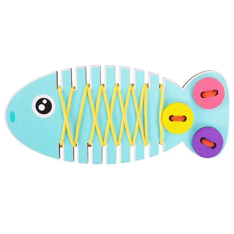 Lacing & Threading Wooden Fish