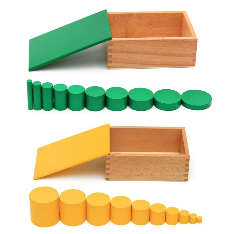 Montessori Wooden Knobless Cylinder Set