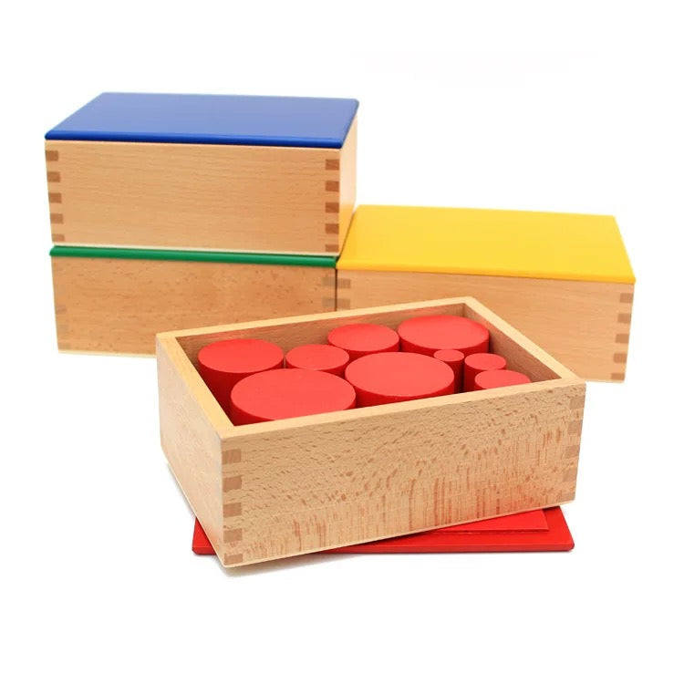Montessori Wooden Knobless Cylinder Set