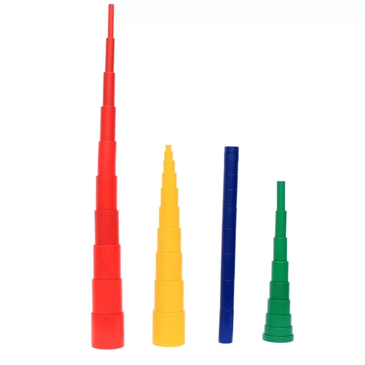 Montessori Wooden Knobless Cylinder Set