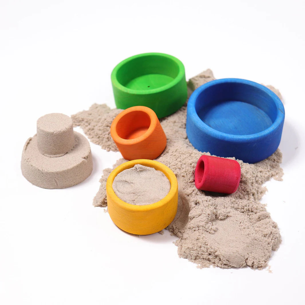 5 Nested Wooden Bowls