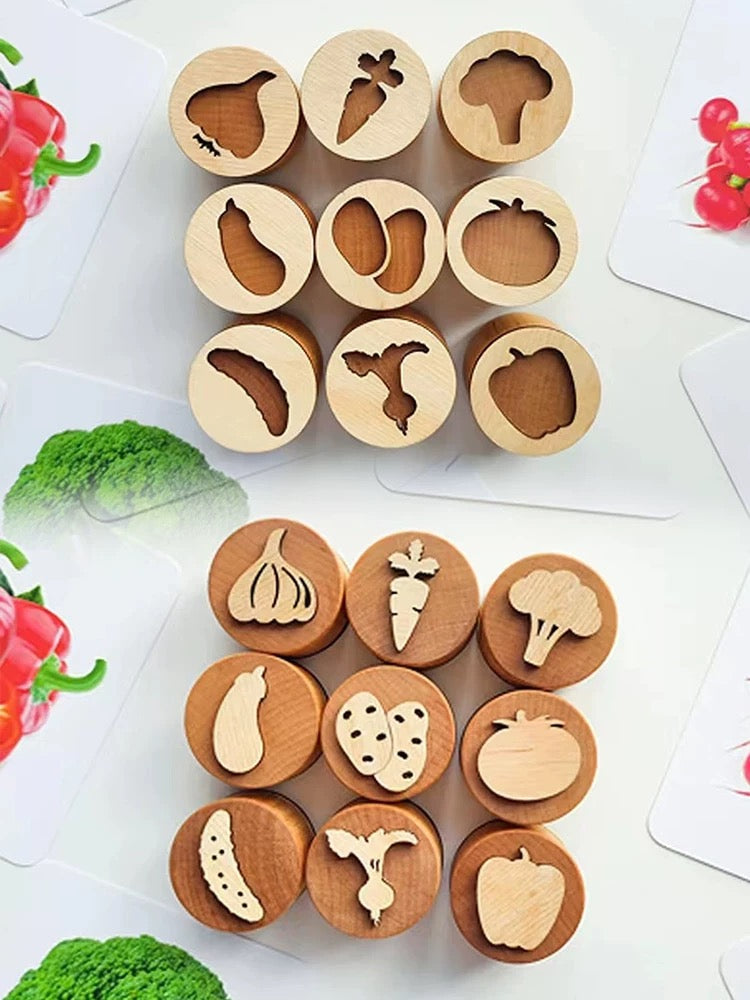 Reversible Veggie Stamps Set