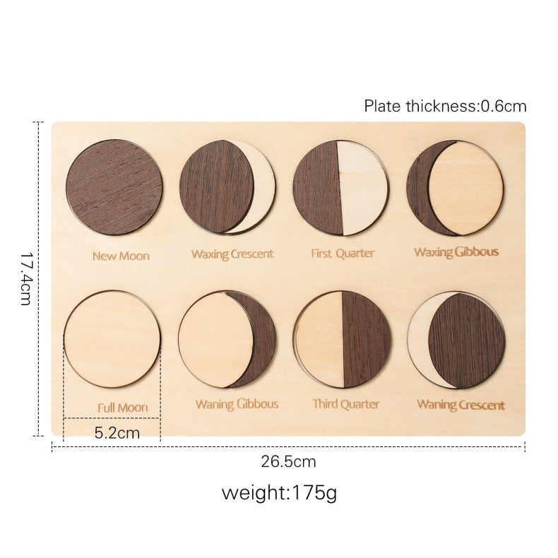 Phases of the Moon Wooden Puzzle