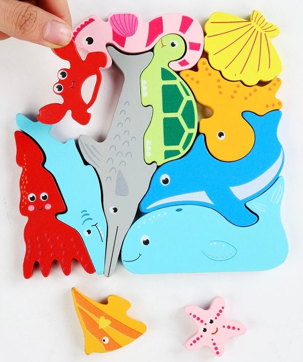Wooden Puzzle Set - Assorted Designs