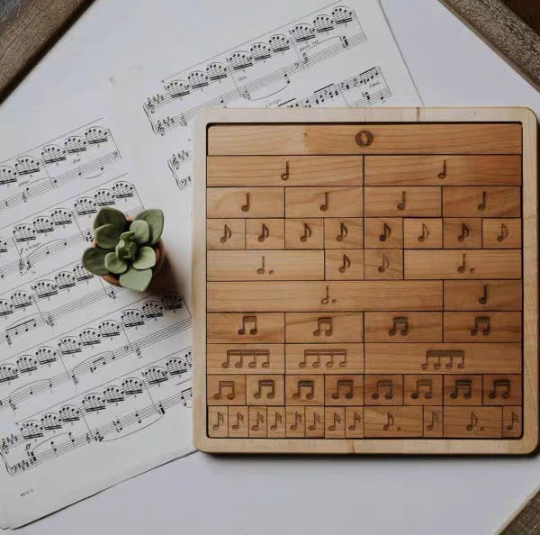 Music Fraction Bars, Notes and Rests Puzzle