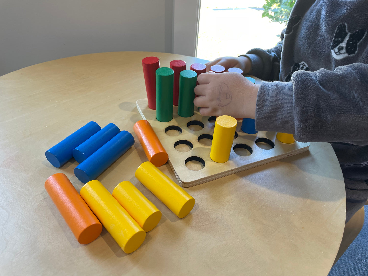 Montessori Wooden Peg Board