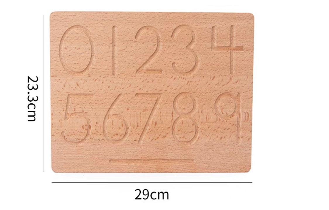Double Sided Wooden Tracing Board - Numbers & Patterns
