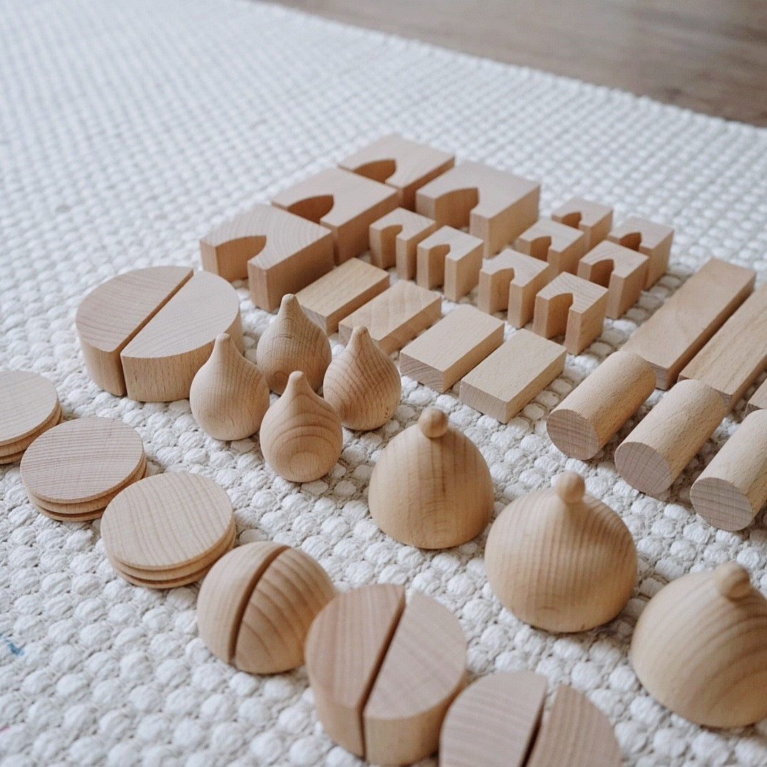 Aladdin's Palace - 55 Piece Wooden Building Blocks Set