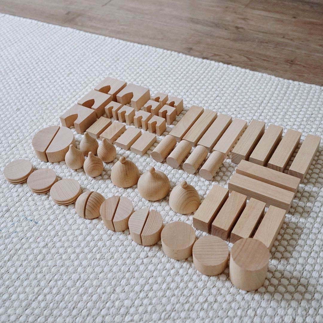 Aladdin's Palace - 55 Piece Wooden Building Blocks Set