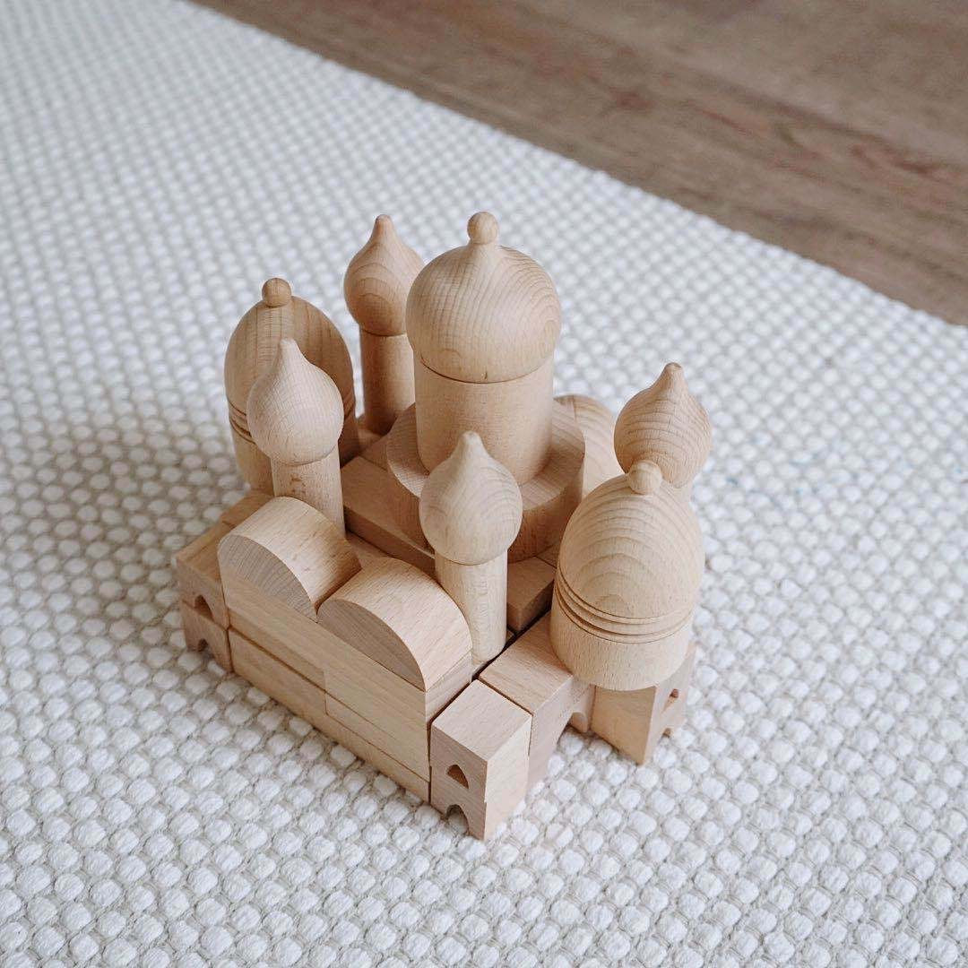 Aladdin's Palace - 55 Piece Wooden Building Blocks Set