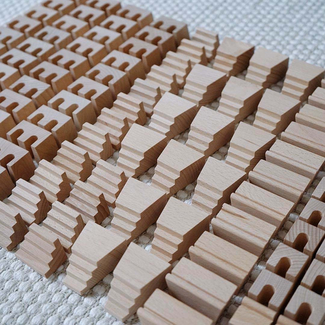Roman Coliseum Wooden Architectural Building Blocks - 110 Piece Set