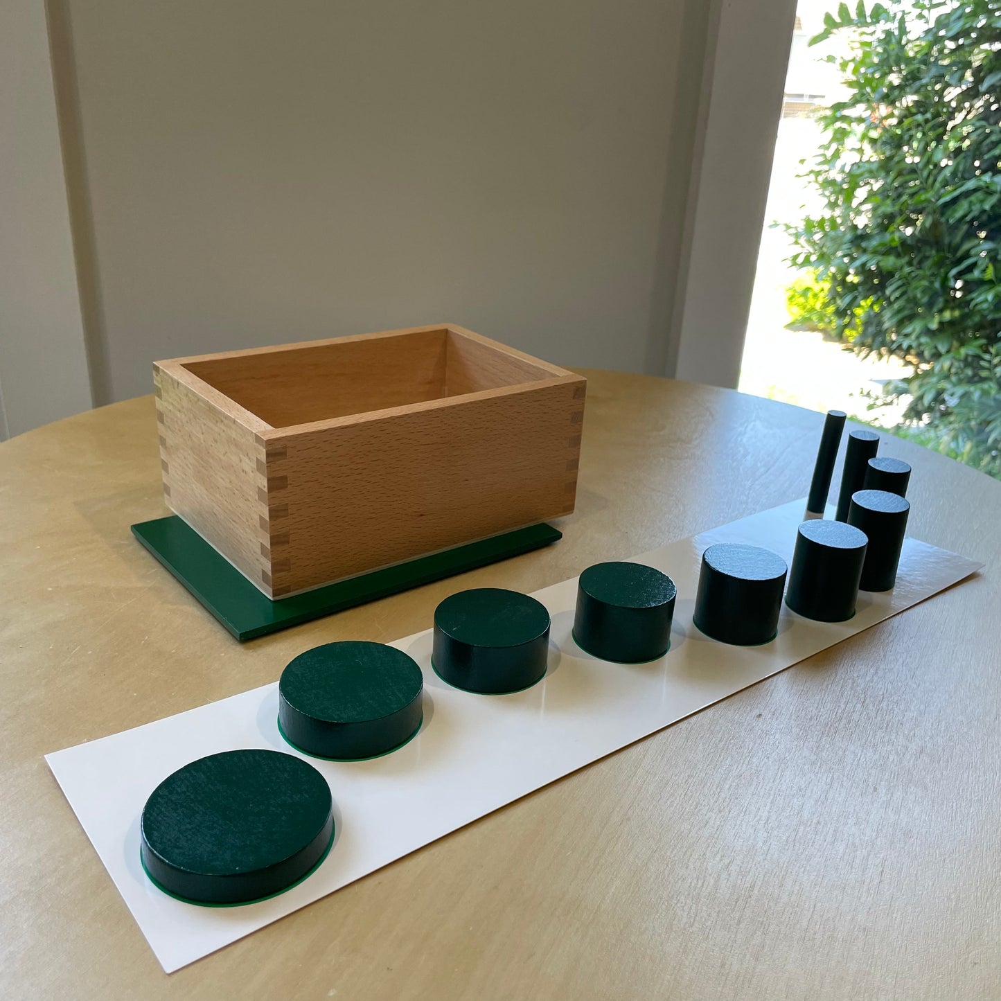 Montessori Wooden Knobless Cylinder Set