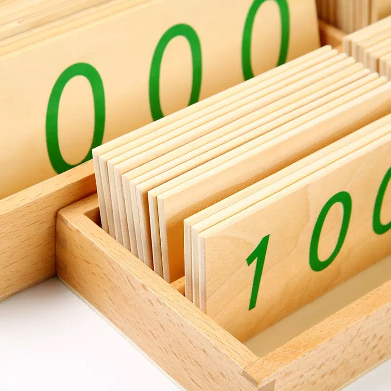 Montessori Wooden (Place Value) Number Cards (1-9000)