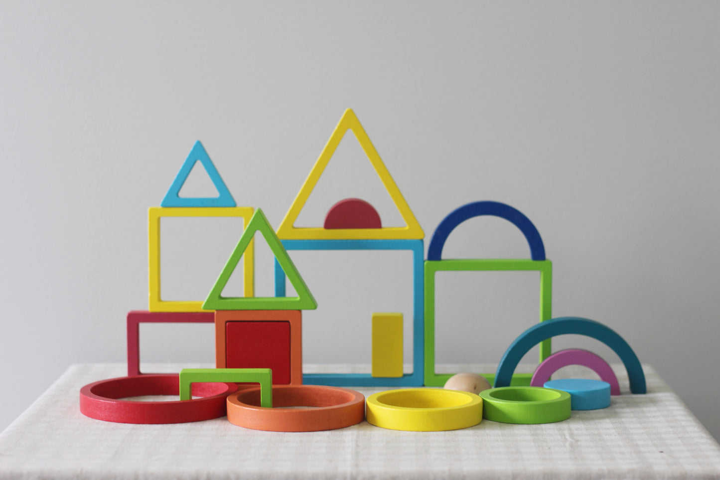 29 Piece Mindfulness Balance Geometric Wooden Blocks