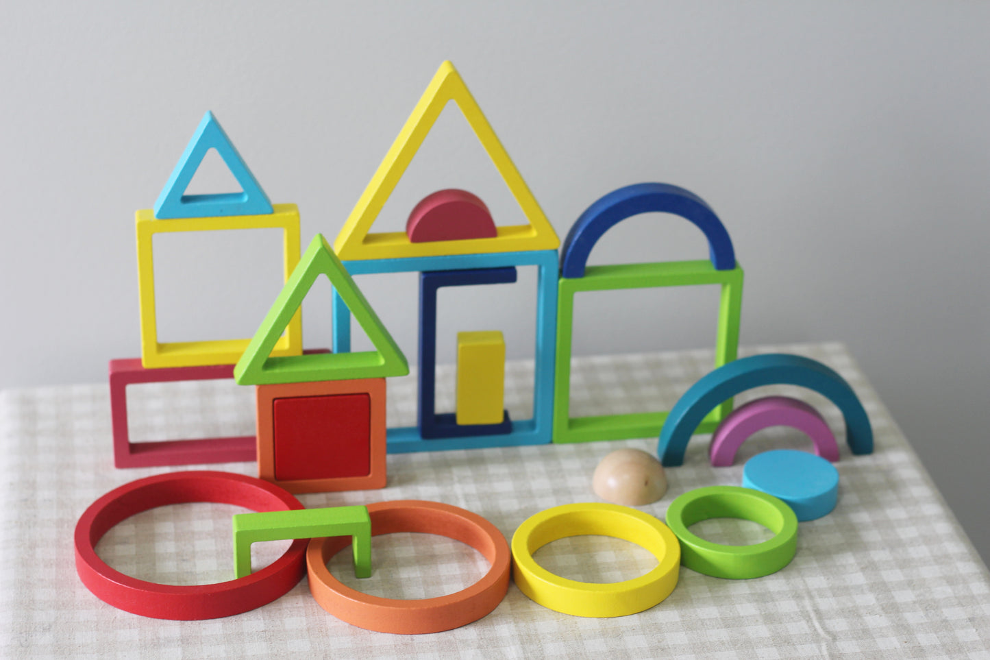 29 Piece Mindfulness Balance Geometric Wooden Blocks