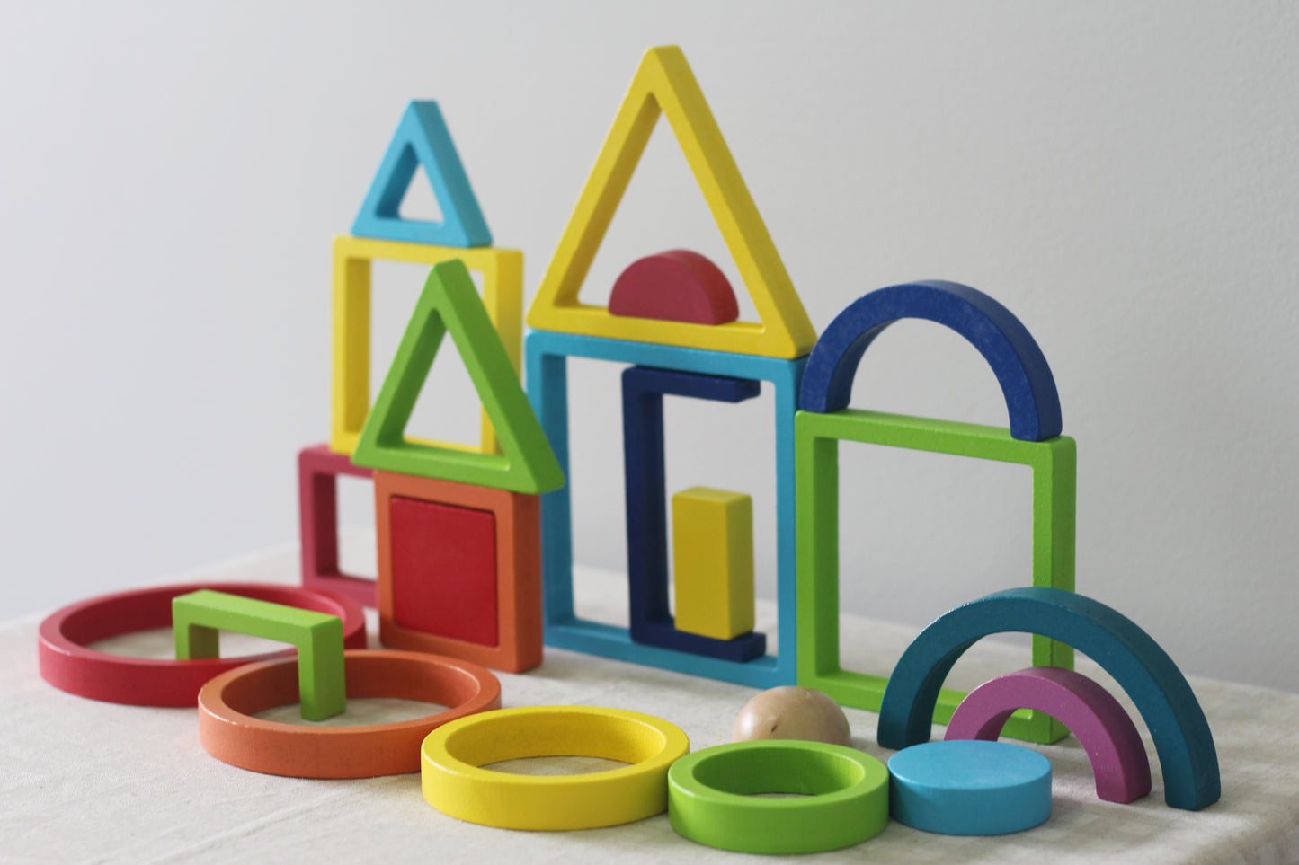 29 Piece Mindfulness Balance Geometric Wooden Blocks