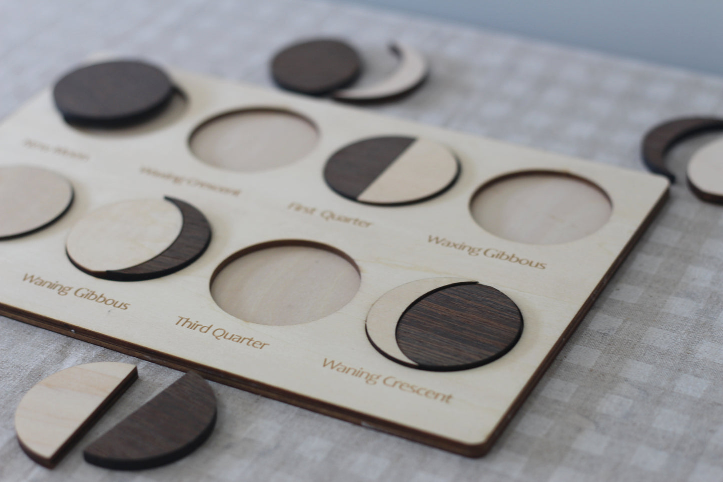 Phases of the Moon Wooden Puzzle