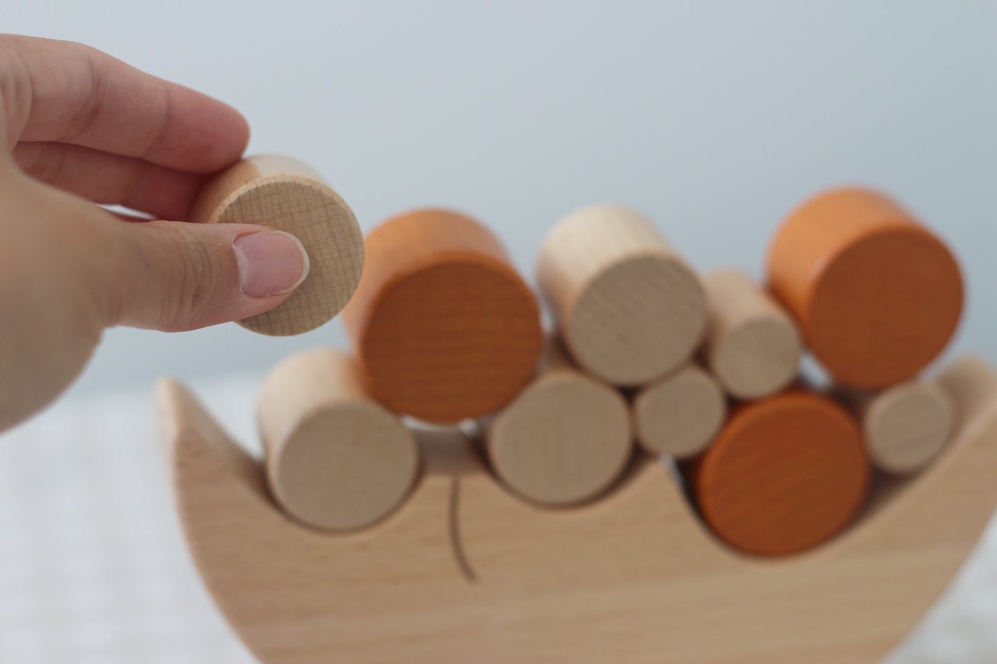 Stacking & Balancing Wooden Toy - Balancing Moon