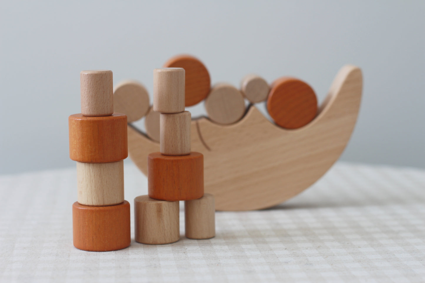 Stacking & Balancing Wooden Toy - Balancing Moon