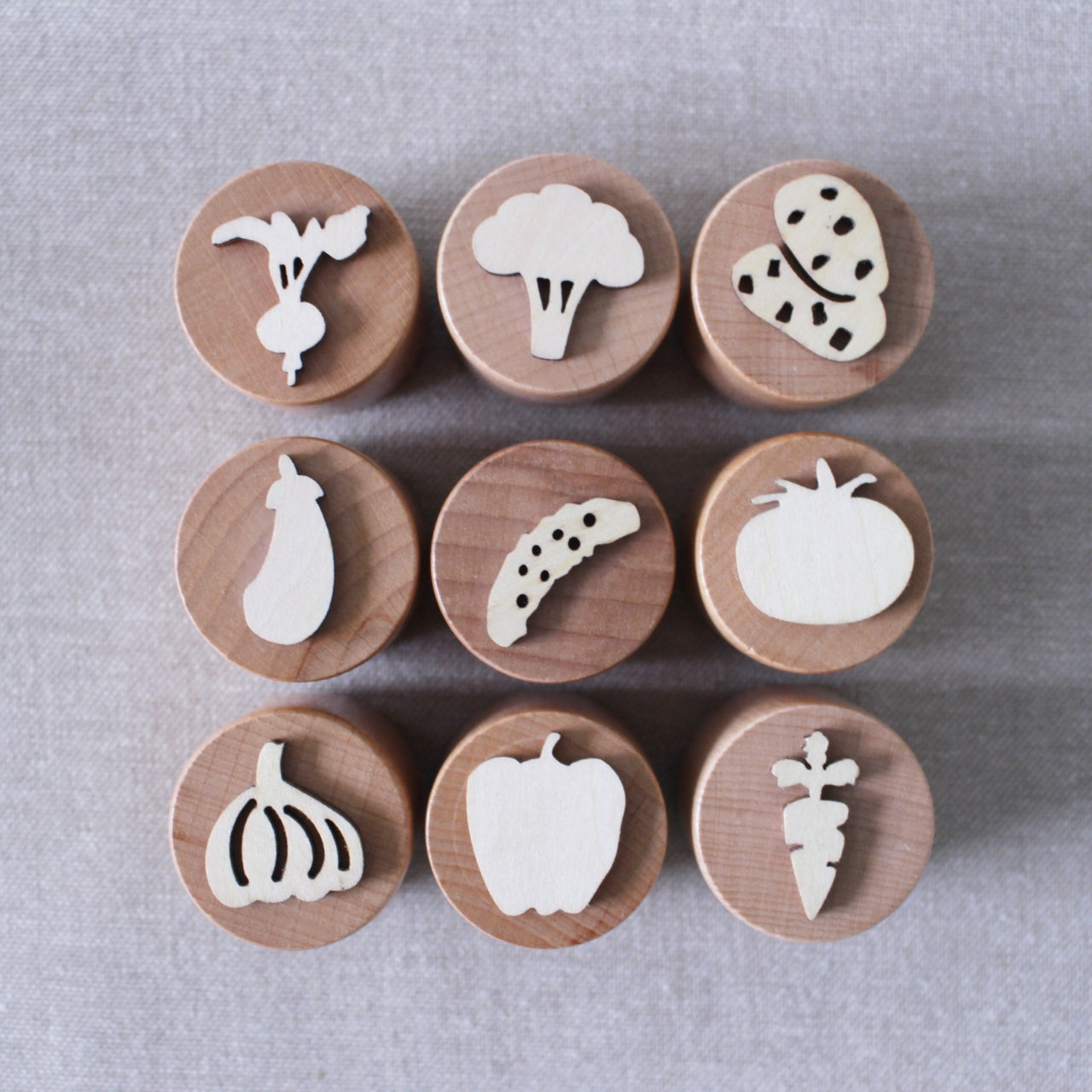 Reversible Veggie Stamps Set