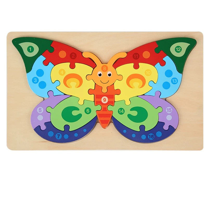 Large Wooden Numbered Puzzle - Assorted Designs