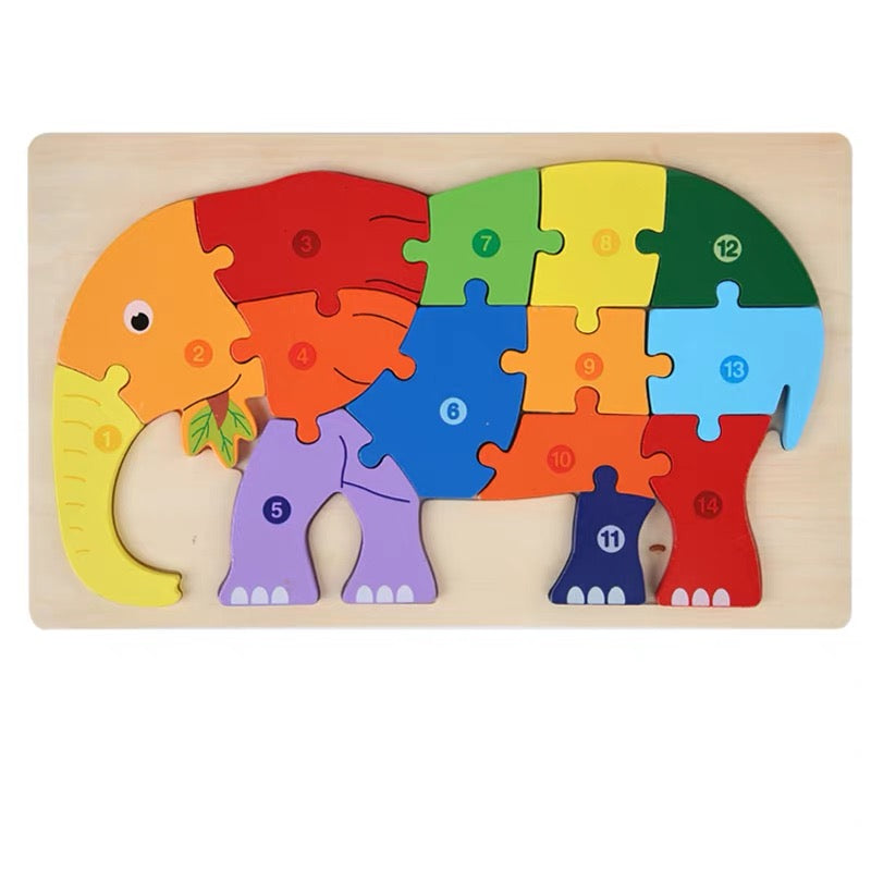 Large Wooden Numbered Puzzle - Assorted Designs