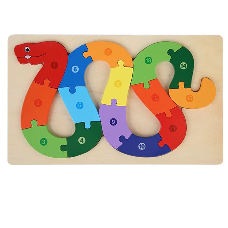 Large Wooden Numbered Puzzle - Assorted Designs