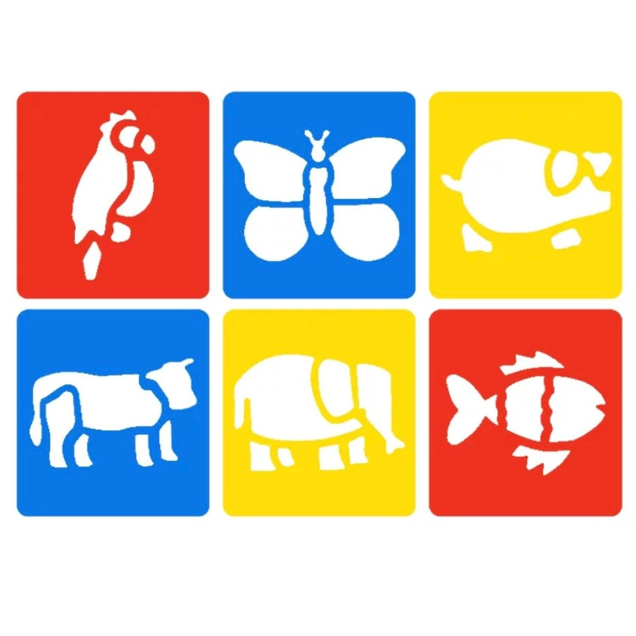 Stencils (Pack of 6) Animal Kingdom Thinkers & Tinkers